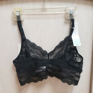 B Tempt'd Wacoal Black Lace Bralette Womens Size M Pullover Nwt